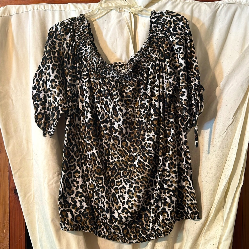 Leopard print top. Worn twice.